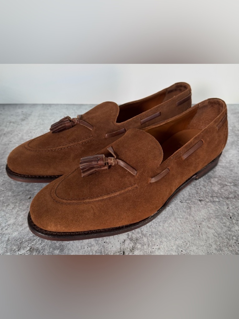 Allen Edmonds mens Loafer Brown suede Acheson Style #6766 size 11.5D
